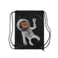 "Space Chimp" Drawstring Bag-Bags - Mike Giannella - Encaustic Painting - Mixed Media Artist - Art Prints