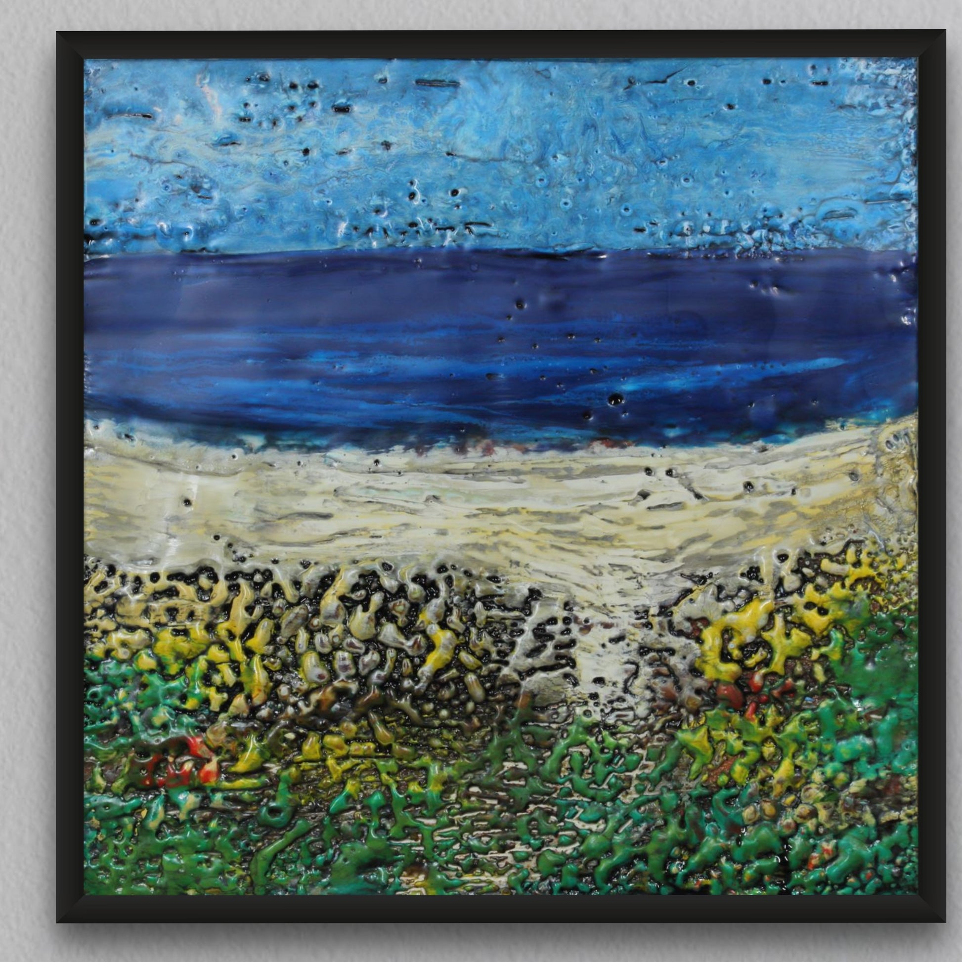 Beach - Mike Giannella |  Original Encaustic Painting | Mixed Media Artist | New Jersey