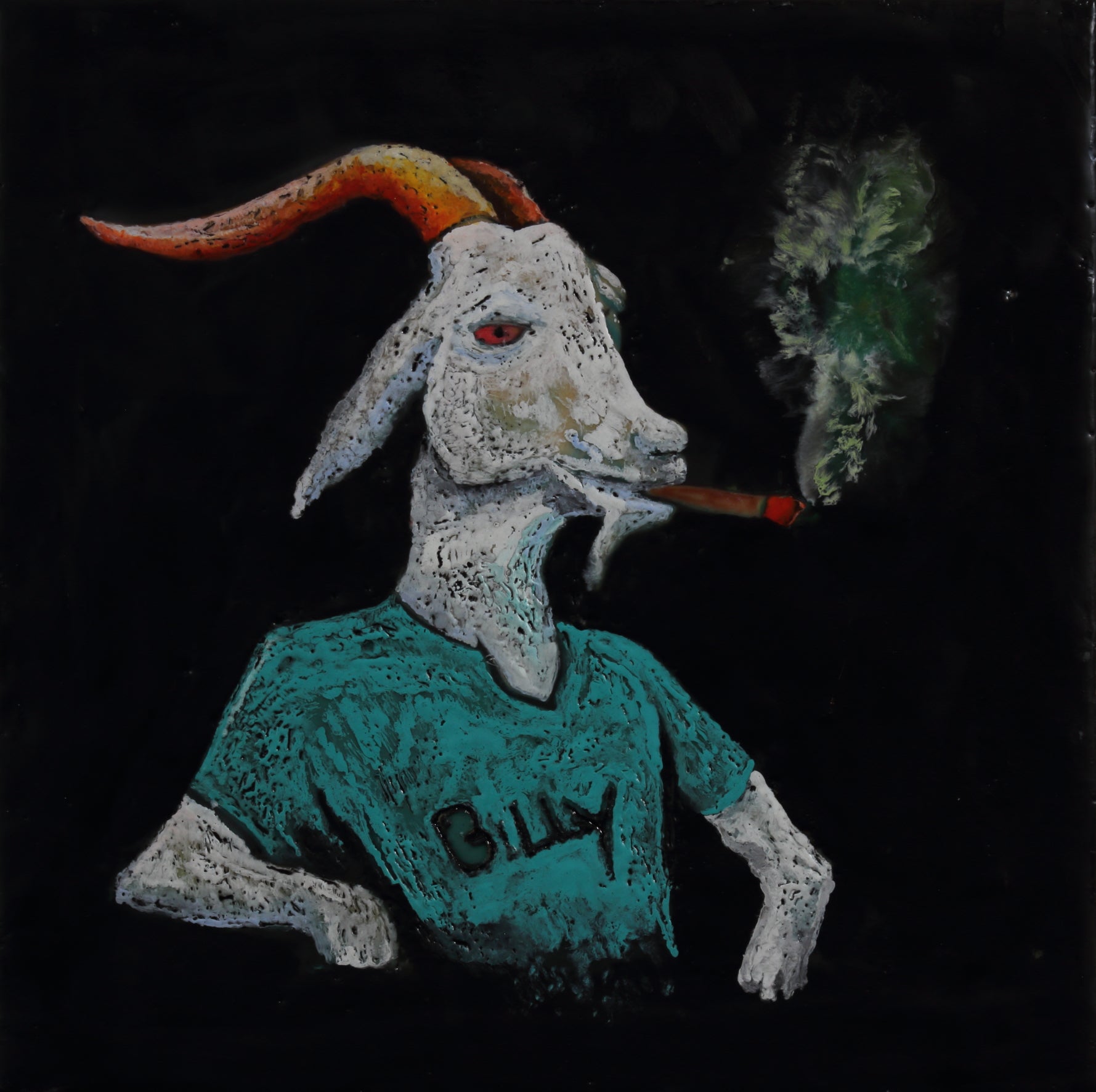Billly - Mike Giannella |  Original Encaustic Painting | Mixed Media Artist | New Jersey