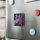 "Party Animals" Porcelain Magnet, Square-Home Decor - Mike Giannella - Encaustic Painting - Mixed Media Artist - Art Prints
